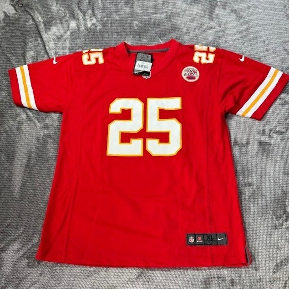 Nike Kansas City Chiefs Clyde Edwards-Helaire‎ 25 Jersey Youth XL Red 9Z1B7N1P9